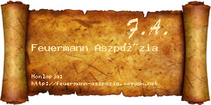 Feuermann Aszpázia névjegykártya